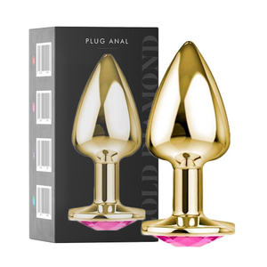 Plug Anal Gold Diamond 7 X 2,8 Cm Delicious