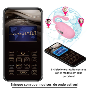 Vibrador Cápsula Wireless Doreen 12 Modos De Vibrações Com App Pretty Love