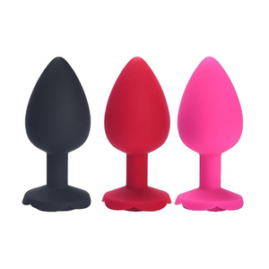 Plug Anal Em Silicone Pequeno Com Formato De Rosa 7 X 2,5cm Sl