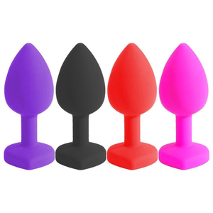 Plug Anal Coração Em Silicone Pequeno 7 X 2,8cm Vibe Toys