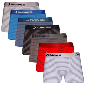 Cueca Boxer Em Microfibra Listras Giz Nawes