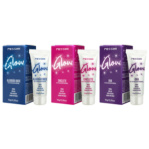 Glow Gel Vibrador Líquido Beijável Com Glitter 10g Pessini 