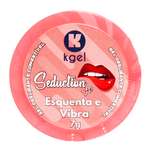 Seduction Esquenta E Vibra Gel Deslizante Beijável 7g Kgel