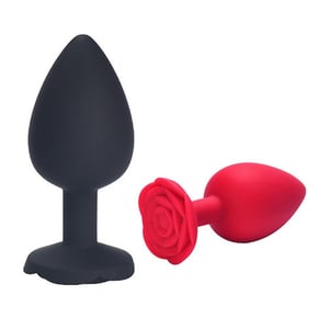 Plug Anal Em Silicone Grande Com Formato De Rosa 10 X 4,5cm Sl