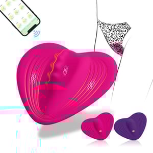 Vibrador De Calcinha Formato Coração Com 9 Vibrações E Controle Por Aplicativo