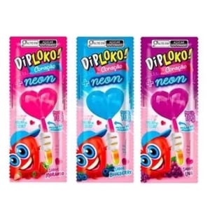 Diploko Neon Coração Pirulito Brilha No Escuro 10g Danilla