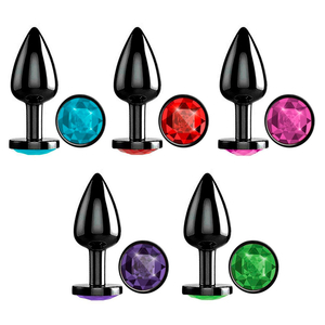 Plug Anal Diamond Colors Black Pequeno Delicious