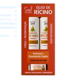 Kit Capilar óleo De Rícino Com 4 Itens Soul Cosméticos 