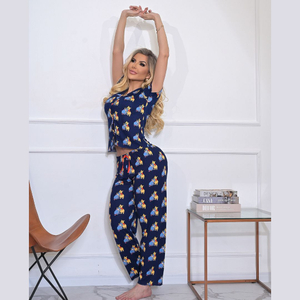 Pijama Luana Com Blusinha E Calça Lust Chick