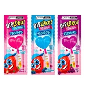 Diploko Neon Coração Pirulito Brilha No Escuro 10g Danilla
