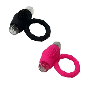 Anel Peniano Em Silicone Com Cerdas Massageadoras E Vibração Vibe Toys
