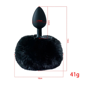Plug Anal De Silicone Pequeno Com Rabo De Coelho