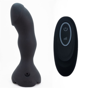 Plug Anal Silicone Em Formato De Pênis Com Led 10 Modos De Vibração