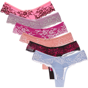 Calcinha Bicolor Fio Duplo Em Renda Patitex