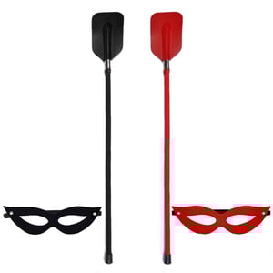 Kit Tiazinha Com Máscara E Chibata Retangular 45cm Dominatrix