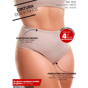 Calcinha Modeladora Média Compressão Cinturada Vi Lingerie