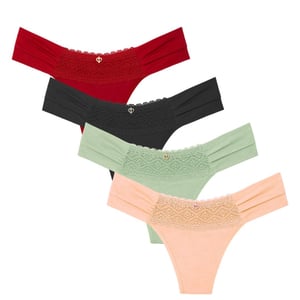 Calcinha Fio Duplo Bombom Com Renda Vaydosa Lingerie