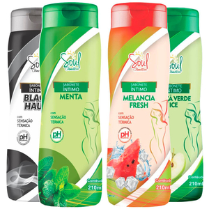 Sabonete íntimo Feminino Refrescante 200ml Soul Cosmeticos