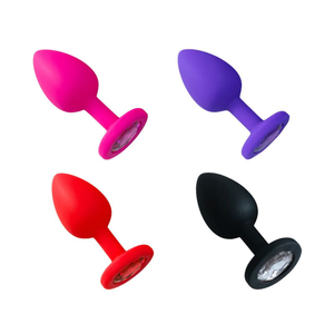 Plug Anal Pequeno Em Silicone Com Pedra Vibe Toys