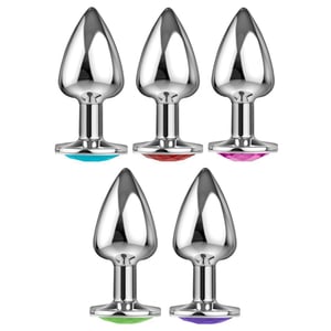 Plug Anal Silver Pedra Cristal La Pimienta