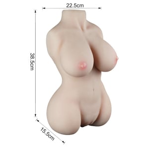 Masturbador Fomarto De Meio Corpo Com Vagina E ânus Vibe Toys