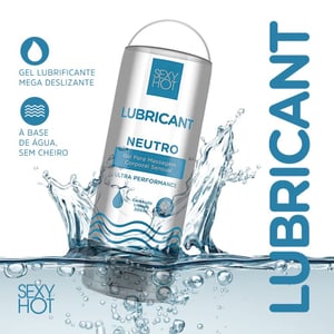 Lubrificant Neutro Gel Ultra Deslizante 200ml Sexy Hot