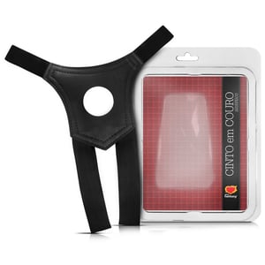 Cinto Couro Sintético Sem Regulagem Furo 14cm Sexy Fantasy