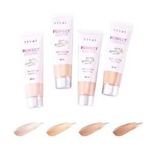 Base Líquida Matte Cores 1.0 Perfect Cover Vivai