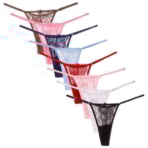 Calcinha Fio Dental Em Renda Com Regulagem Lateral Mil Toques