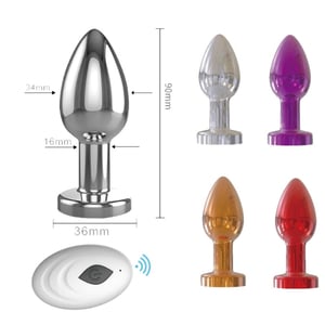 Plug Anal Cromado Com 10 Modos De Vibração E Controle Remoto Vibe Toys