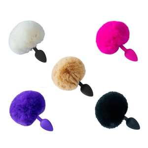 Plug Anal De Silicone Pequeno Com Rabo De Coelho