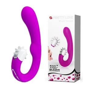 Vibrador Ponto G E Estimulador De Clitóris Magic Tongue 7 Vibrações Pretty Love