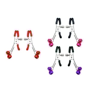 Grampos Colors Para Os Seios Com Adorno Em Metal Vibe Toys