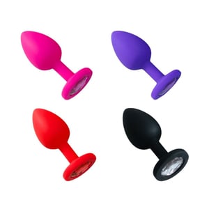 Plug Anal Pequeno Em Silicone Com Pedra Vibe Toys