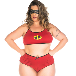Mini Fantasia Plus Size Mulher Incrivel Pimenta Sexy