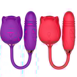 Vibrador Duplo Flower Flexível 10 Modos De Vibração Vibe Toys
