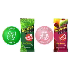 Presevativo Sabor E Aroma Leve 9 Pague 6  Blowtex