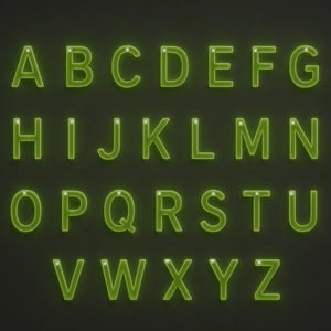 Letras Para Personalizar Fosforecente De Plástico Hard