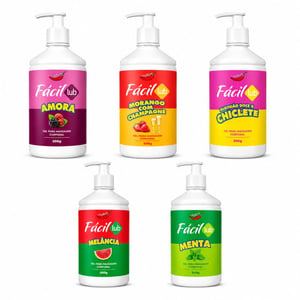 Fácil Lub Gel Lubrificante Beijável 500g Chillies