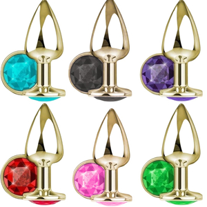 Plug Anal Pedra De Cristal Dourado Grande Vibe Toys