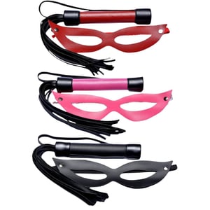 Kit Tiazinha Com Chicote Liso 20cm Dominatrix