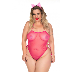 Mini Fantasia Plus Size Gatinha Ii Pimenta Sexy