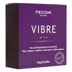 Vibre Gel Eletrizante Sabor Uva 15g Pessini