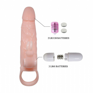 Capa Peniana Com Anel E Vibrador Estimulador De Clitóris 