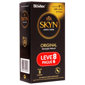 Preservativo Skyn Original Sinta Tudo Leve 8 Pague 6 Blotwtex 