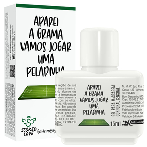 Vamos Jogar Uma Peladinha Gel Adstringente 15ml Com Tatuagem Segred Love