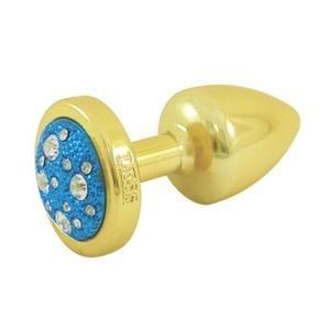 Plug Anal Less Dourado Grande Cravejado Hard