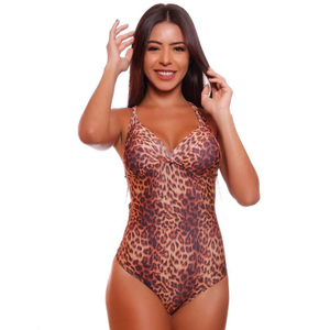 Maiô Plus Size Cruzado Estampado Pink Lingerie