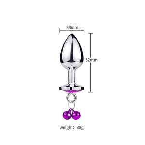 Plug Anal Metal Pingente Com Corrente Tamanho M