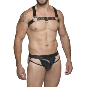 Jock Couro Detalhe Aberto Com Argolas Laterais Sd Clothing